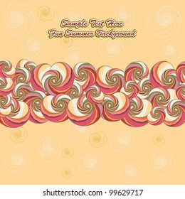 Spring-Summer Cute Abstract Card With Shells