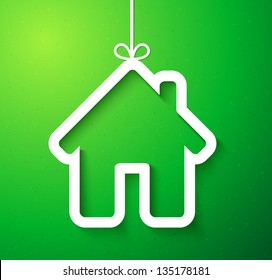 Spring/Summer green applique background. Vector illustration for your design.