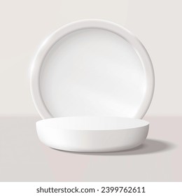 Spring-summer podium for the presentation of your product. Vector illustration.