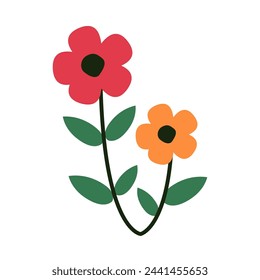 spring-themed flower illustration design vector