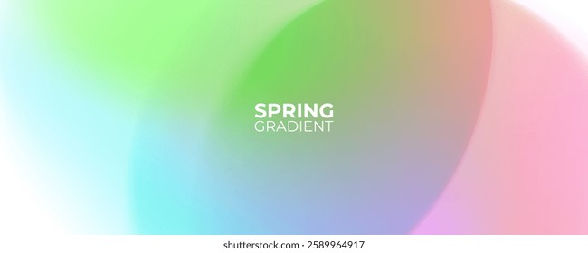 Springtime blurred background. Spring theme soft colored gradients for creative seasonal graphic design. Vector illustration.