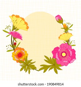 Springtime Colorful Flower Background Greeting Card