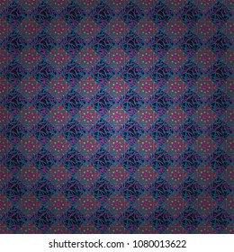 Springtime contemporary abstract flower seamless pattern in neutral, brown and gray colors. Vector illustration.