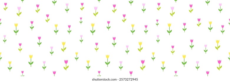 Springtime Elegance with Tulips in Full Bloom, Web banner decor