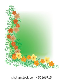 Springtime Floral vignette (EPS-10 vector)