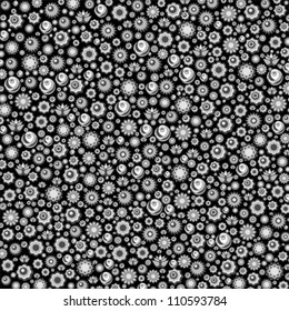 springtime flowers background, vector