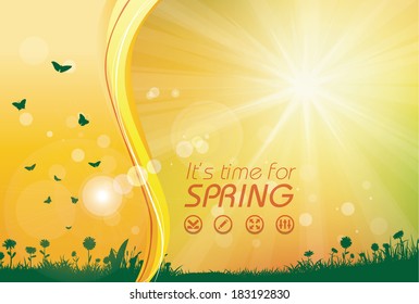 Springtime greeting card flower background. Can be used for wallpapers, web page backgrounds.