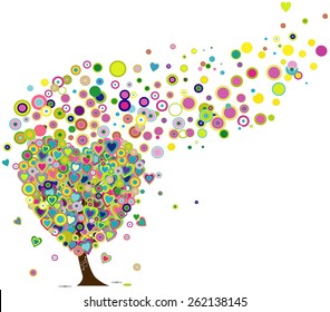 springtime and love illustration, free copy space vector format
