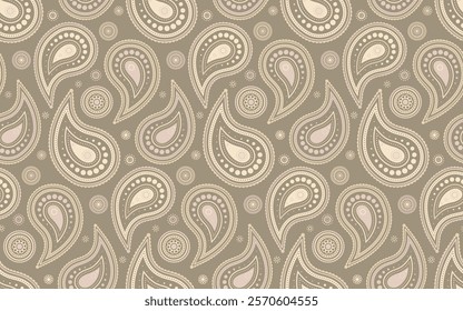 Springtime native on vector repeat. Paisley effect and paint paper. Retro style outline as royalty card. Vintage nature in stylish romance.