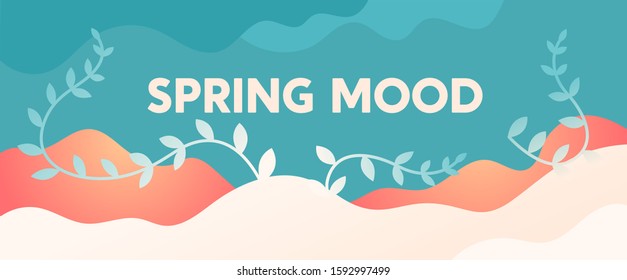 Springtime pink background template. Colorful illustration.Floral poster, invite. Vector greeting card, poster and advertising for greeting card or invitation design