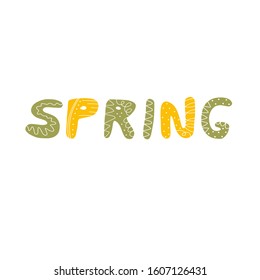 Springtime poster.For t-shirt,fashion,prints,banner or packaging design.hand sketched logotype,badge typography icon.Lettering spring season for greeting card,invitation template. template background.