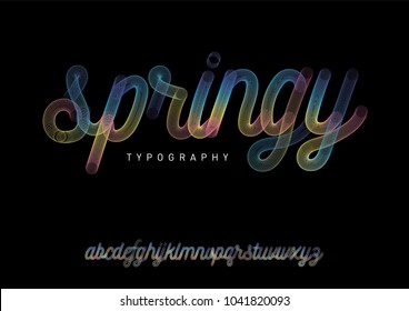 springy/ retro typography design vector