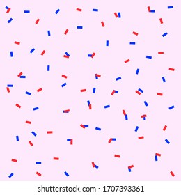 Sprinkle blue and red confetti pattern pink background wallpaper, graphic design
