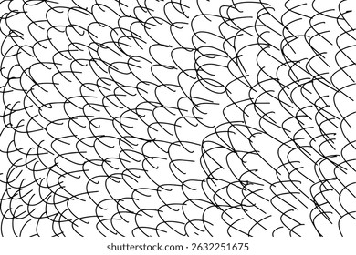 Plano de fundo do padrão de vetor de hachura salpicada. Padrão de rosquinha para design de celebração. Ilustração do vetor de esboço de rabiscar. 