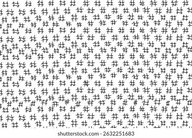 Sprinkle crosshatch vector pattern background. Donut pattern for celebration design. Doodle sketch vector illustration. 