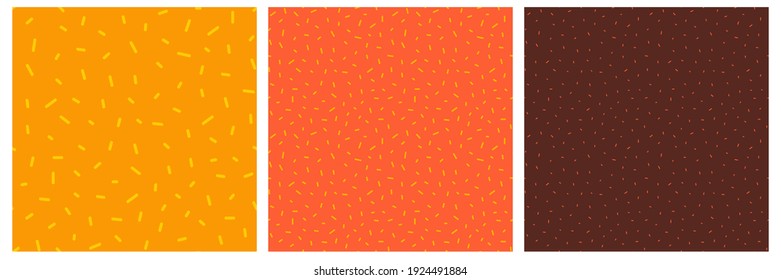 Derrame los patrones sin fisuras. Fondo de textura vectorial. Colores de moda. Naranja, naranja profundo, marrón. Plantillas de tarjetas.