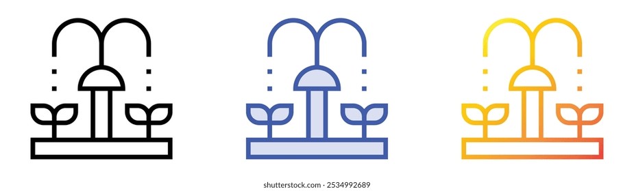 sprinkle icon. Linear, Blue Fill and Gradient Style Design Isolated On White Background