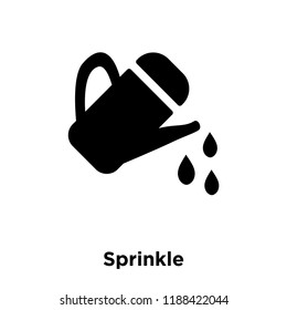 Sprinkle icon vector isolated on white background, logo concept of Sprinkle sign on transparent background, filled black symbol