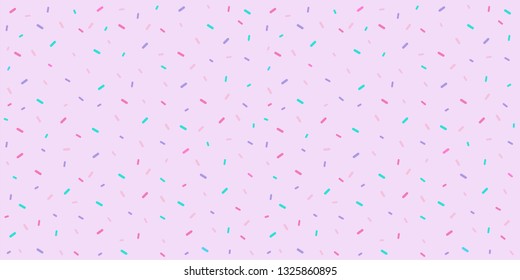 Sprinkle pattern seamless in pastel color for candy background, baby fabric print, bakery wallpaper, textile, sweet wrapping paper, dessert web banner and cute card design