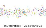 Sprinkle realistic with grains of desserts. Seamless pattern bright colorful sprinkles grainy isolated on white. Design for holiday designs, party, birthday, invitation. Vector 3d sweet confetti