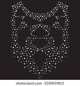Diseño de rociado de rhinestone para camiseta, bolsa o blusa, transferencia de hot fix. Resumen del hermoso motivo del brillo del rhinestone aplicado.