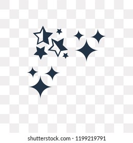 Sprinkle Stars vector icon isolated on transparent background, Sprinkle Stars transparency concept can be used web and mobile