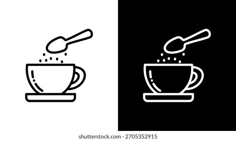 Diseño de conjunto de iconos de azúcar blanco