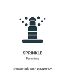 Sprinkle vector icon on white background. Flat vector sprinkle icon symbol sign from modern gardening collection for mobile concept and web apps design.