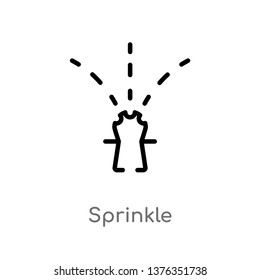 sprinkle vector line icon. Simple element illustration. sprinkle outline icon from gardening concept. Can be used for web and mobile
