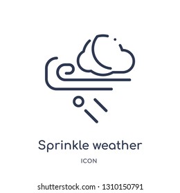 sprinkle weather icon from weather outline collection. Thin line sprinkle weather icon isolated on white background.