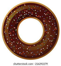 Sprinkled donut vector