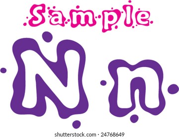 Sprinkled Letter N