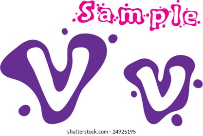 Sprinkled Letter V