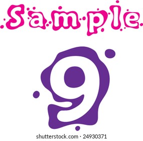 Sprinkled Number Nine