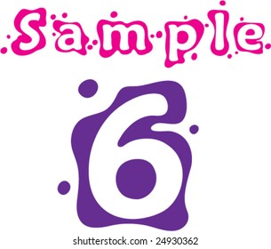 Sprinkled Number Six