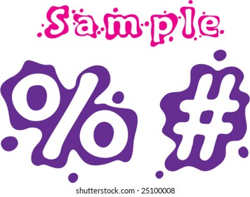 Sprinkled Punctuation Pound and Percentage