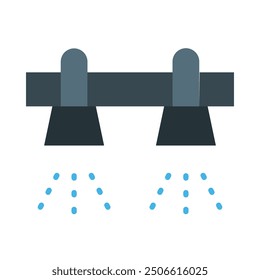 Sprinkler Flat Icon Design For Personal nad Commercial Use