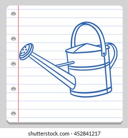 Sprinkler Garden Notebook School Doodle vector illustration sketch.
