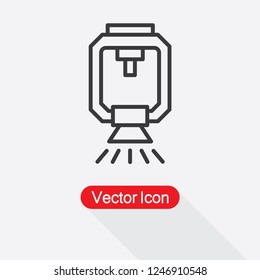 Sprinkler Icon Ceiling Fire Extinguisher Icon Vector Illustration Eps10
