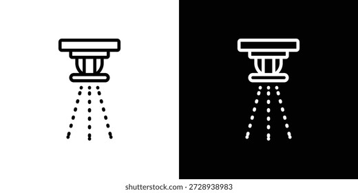 Gráfico do ícone do sistema contra incêndios, traçado editável. Adequado para design de site, logotipo, aplicativo, modelo e ui ux.