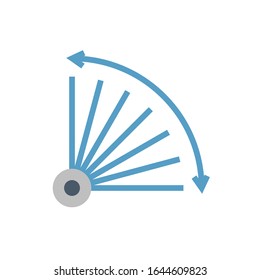 Icono vectorial de rociadores de agua para el diseño gráfico de jardinería.