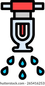 Ilustração do vetor de cor linear do ícone do pulverizador