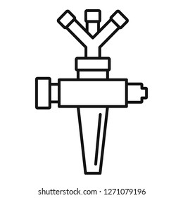 Sprinkler icon. Outline sprinkler vector icon for web design isolated on white background