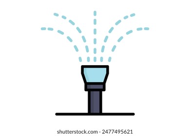 sprinkler icon. icon related to durability. colored outline icon style. watering elements vector illustration