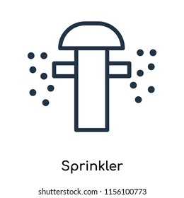Sprinkler icon vector isolated on white background, Sprinkler transparent sign , thin symbols or lined elements in outline style