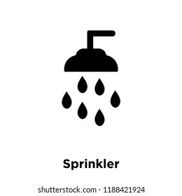 Sprinkler icon vector isolated on white background, logo concept of Sprinkler sign on transparent background, filled black symbol