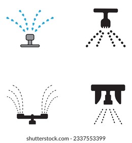 sprinkler icon vector template illustration logo design
