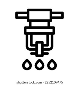 gráfico vectorial de ilustración de icono de línea de rociador