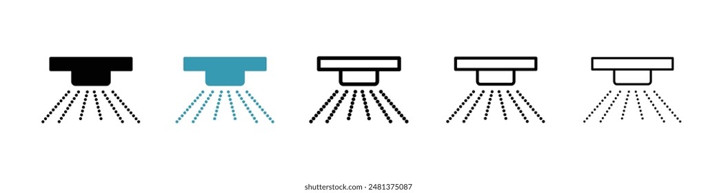 Sprinkler line icon vector set.