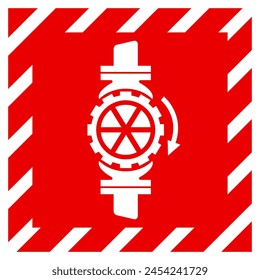 Sprinkler Stop Valve Symbol Sign, Vector Illustration, Isolate On White Background Label. EPS10